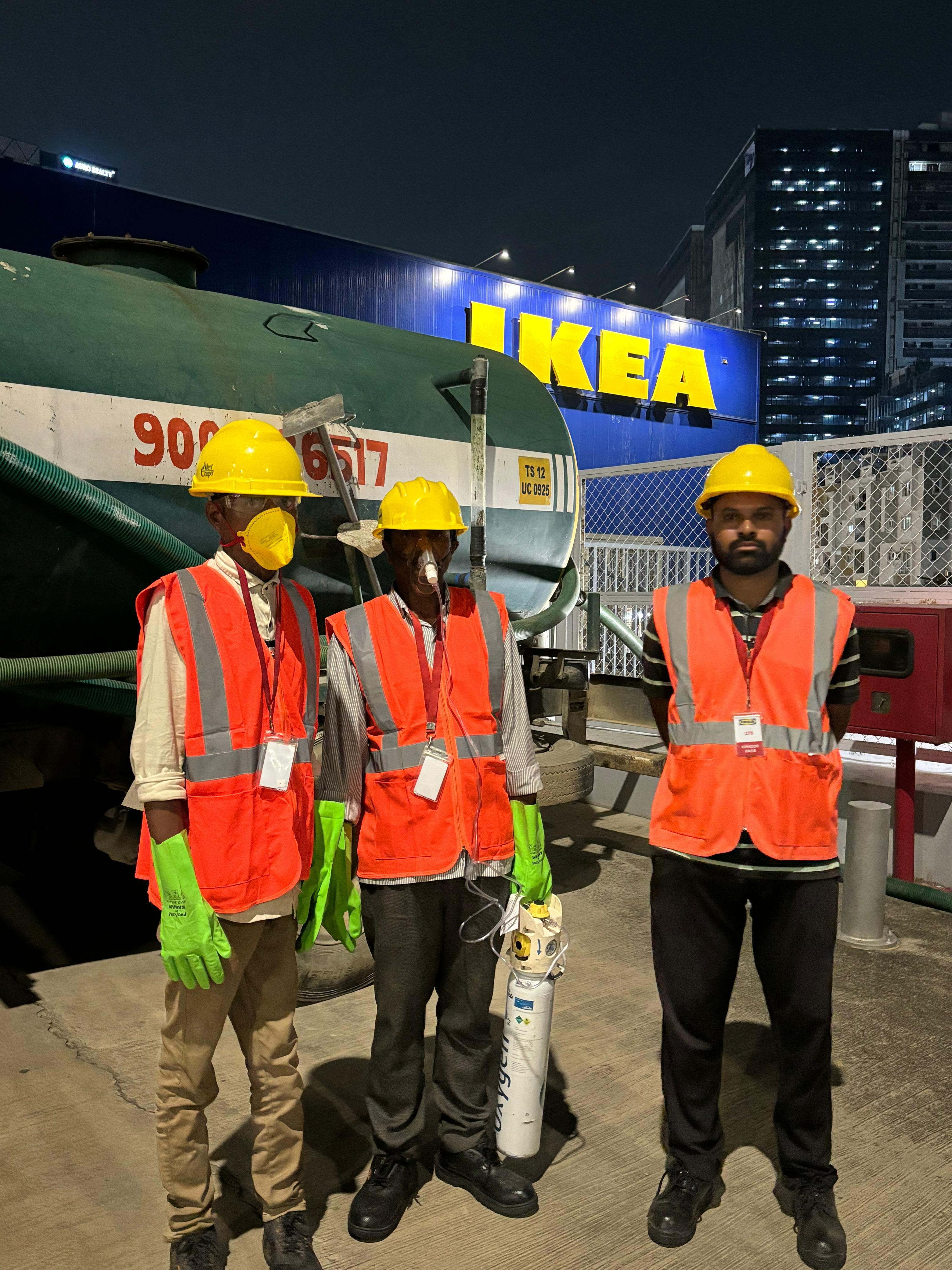 Dial-a-Septic Certified Safety Crew outside IKEA Hyderabad